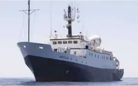  ??  ?? The search continues ... Amelia Earhart (opposite page); Robert Ballard, the oceanograp­her who found the Titanic (above left); the Nautilus search vessel (above).