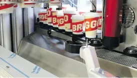  ?? BRIGGO ?? Briggo’s robotic vendor in Austin, Texas, is more machine-like.