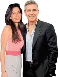  ??  ?? Amal Alamuddin and George Clooney