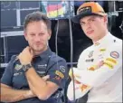  ??  ?? Horner y Verstappen.