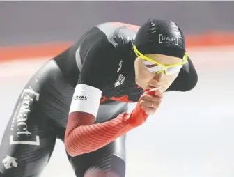  ?? BRENDAN MILLER FILES ?? Isabelle Weidemann from Ottawa took silver in the women's 3,000 metres on Friday at a World Cup meet in Poland. Irene Schouten of the Netherland­s took gold in the event.