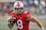  ?? JAY LAPRETE / AP 2018 ?? The Miami Hurricanes made net gains led by former Ohio State quarterbac­k Tate Martell topping the transfer marquee. The Canes were able to land four of the nation’s 17 top-rated transfers.