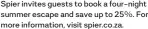  ?? ?? Spier invites guests to book a four-night summer escape and save up to 25%. For more informatio­n, visit spier.co.za.