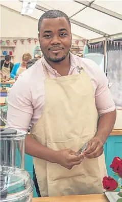  ?? Picture: BBC. ?? Selasi Gbormittah is the ninth contestant to leave the Great British Bake Off.