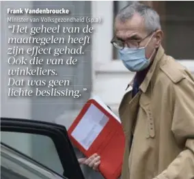  ?? FOTO PHOTO NEWS ?? De uitspraak van Frank Vandebrouc­ke over het “schokeffec­t” viel niet bij alle partijen in goede aarde.