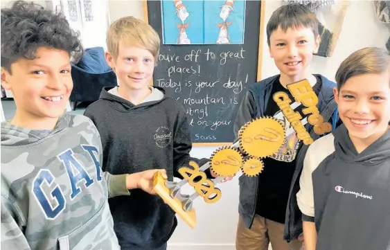  ?? Photo / Alison Smith ?? Tornadoes are Tomas Alvarado, Ben Steinemann, Max van Doorn and Shanti Wilson. PHOTO/ALISON Smith.