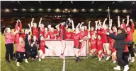  ?? ?? Delight: Hartpury get ready to party