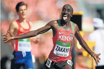  ?? Picture: GETTY IMAGES/ BEN HOSKINS ?? DISMAY: Edward Zakayo of Kenya, the reigning Commonweal­th and world junior 5,000m champion, is shocked at the Diamond League’s decision to drop the distance.