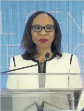  ??  ?? Janene Shaw chairing the Sagicor Select Funds first annual general meeting.