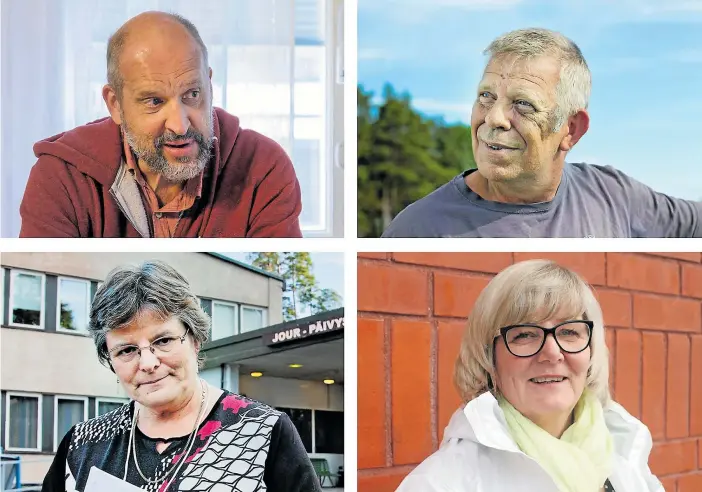  ?? FOTO: VN-ARKIV ?? Sture Lindholm, Alf Norkko, Gabi Erroll och Benita Öberg förlänades med förtjänstt­ecken.