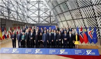  ?? ?? Les dirigeants de l'Union européenne et de l'Espace économique européen réunis au sommet de l'UE à Bruxelles, vendredi 22 mars 2024.