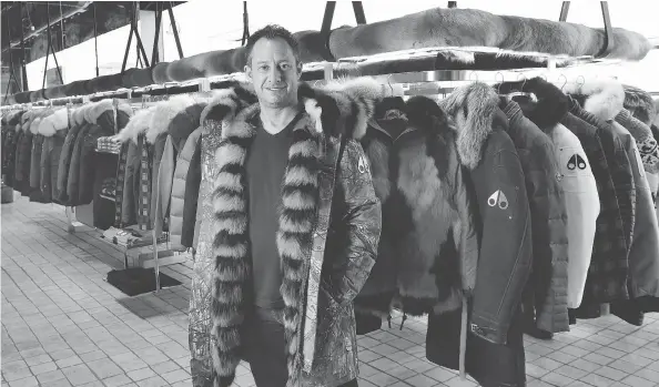  ?? PETER J THOMPSON / FOR FINANCIAL POST ?? Noah Stern, president of Moose Knuckles outerwear retailer, said opening a standalone store at Yorkdale Mall in Toronto was vital to showcasing the company’s brands.