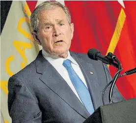  ?? REUTERS ?? Republican­o. George W. Bush marcó distancias con Trump.