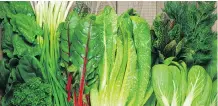  ??  ?? Adding leafy green vegetables to your daily eating can help keep blood sugar levels down and help manage Type 2 diabetes.