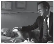  ??  ?? Designated Survivor returns at 9 p.m. Wednesday on ABC. President Kirkman (Kiefer Sutherland) is shown comforting his daughter, Penny (McKenna Grace), over the sudden loss of her mother.