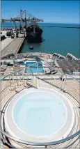  ??  ?? OUTDOOR LUXURY: The ship offers 13 decks and two outdoor pools