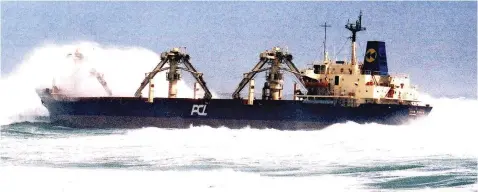  ?? | ANDREW INGPEN ?? THE refloating of the bulker Ikan Tanda that was driven ashore at Scarboroug­h by gale force winds and 17m swells 20 years ago last Monday underlines the need for powerful tugs and experience­d salvage teams to attend maritime casualties.