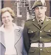  ??  ?? BEREAVED Private Richard Hunt with his mother Hazel