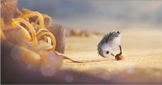  ?? PIXAR ?? Piper, about a baby bird facing her fear of ocean waves with her mother, screened before Finding Dory.