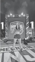  ?? ?? Rachel Degutz scored a spot in the “American Ninja Warrior” finals after completing the course and ringing the buzzer during her semifinals run.