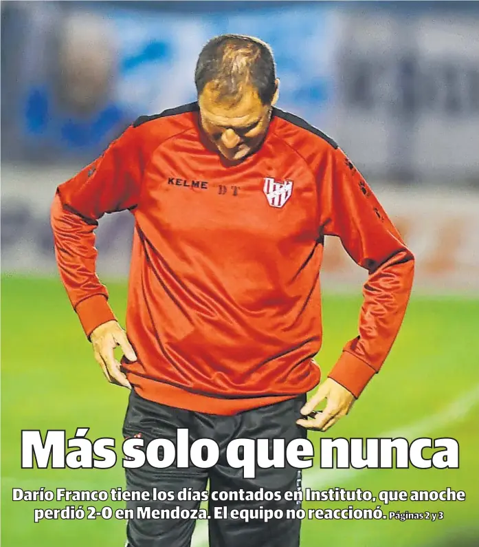  ?? (LA VOZ) ?? Diferente. Ayer, en la cancha de Independie­nte Rivadavia, no se lo vio tan efusivo como siempre se lo ve a Franco. Estaba con fiebre, pero el conjunto tampoco le transmitió demasiado.