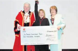  ??  ?? The Mayor and Mayoress of Hillingdon, John and Diane Hensley with performing arts director Judy McPhee