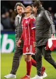  ?? Foto: dpa ?? Thiago zog sich eine Muskelverl­etzung gegen Anderlecht zu.