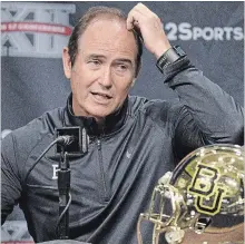  ?? FORT WORTH STAR-TELEGRAM FILE PHOTO ?? A sexual assault scandal led to the end of Art Briles’ Baylor tenure.