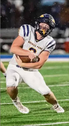  ?? ?? Averill Park’s Ryan Heffner rushed for two touchdowns and 136 yards on 10 carries in the Warriors’ 41-0 win over
Columbia on Friday.