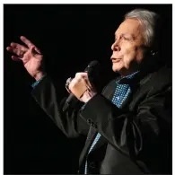  ?? (AP/The Winchester Star/Jeff Taylor) ?? Country music legend Mickey Gilley, 80, performs at Shenandoah University in Winchester, Va., to benefit the Shenandoah Valley Battlefiel­ds National Historic District, Saturday, Jan. 14, 2017.