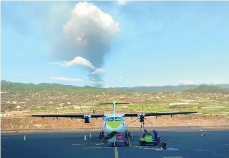  ?? ?? Una imagen de la zona del volcán tomada desde el aeropuerto