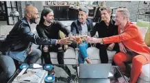  ?? CARIN BAER/NETFLIX TNS ?? From left: Karamo Brown, Jonathan Van Ness, Tan France, Antoni Porowski and Bobby Berk in the Netflix series, “Queer Eye for the Straight Guy.”