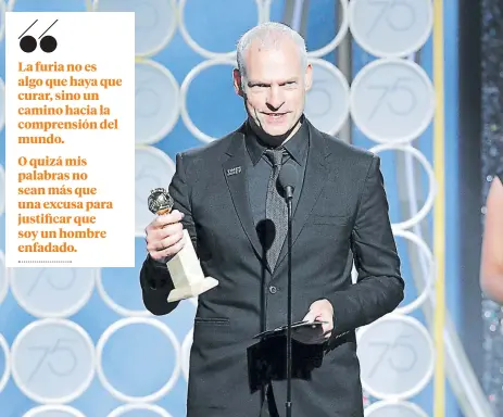  ??  ?? La tercera película de Martin McDonagh se centra en Mildred Hayes, una mujer de mediana edad que vive la tragedia del asesinato y violación de su hija.