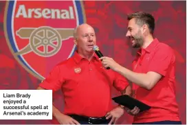  ??  ?? Liam Brady enjoyed a successful spell at Arsenal’s academy