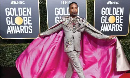  ?? ?? Billy Porter’s embroidere­d suit and cape worn at the 2019 Golden Globes will feature in the V&A’s new exhibition, Fashioning Masculinit­ies: The Art of Menswear. Photograph: Valérie Macon/AFP/Getty Images