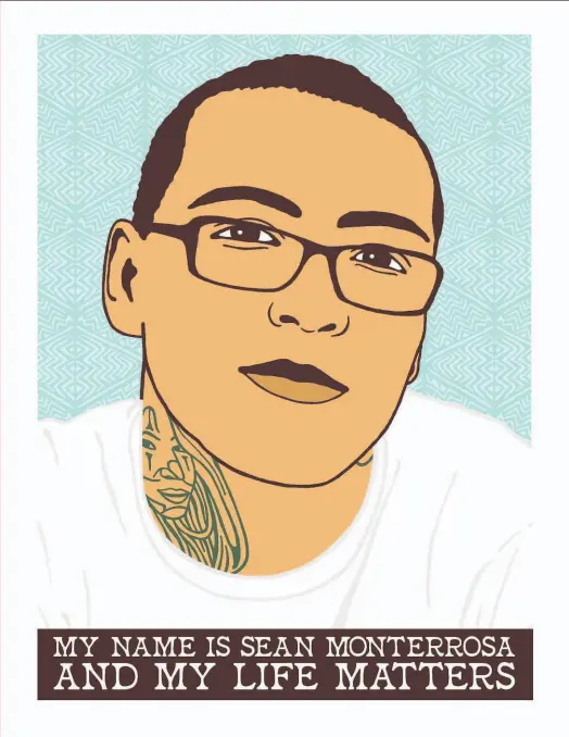  ?? Jesus Barraza ?? A tribute to Sean Monterrosa by Bay Area graphic artist Jesus Barraza. Monterrosa, a 22yearold San Francisco resident, was killed in a Vallejo police shooting on June 2, during a night of protests and riots over police brutality.