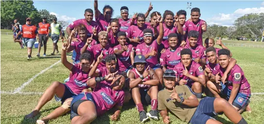  ?? Photo: Mereleki Nai ?? Lautoka Women’s rugby players celebrate their 27-15 win over Yasawa Marlins in the Skipper Cup clash at Prince Charles Park, Nadi on August 7, 2020. In the Under-19 Lautoka recorded a 13-11 win.