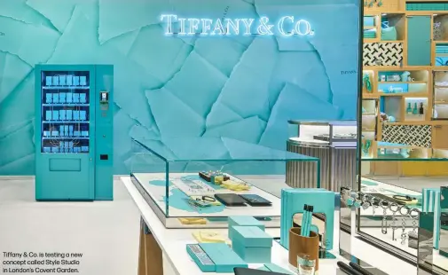  ??  ?? Tiffany & Co. is testing a new concept called Style Studio in London's Covent Garden.