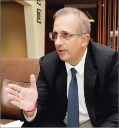  ?? HENG CHIVOAN ?? EuroCham chairman Arnaud Darc speaks to the in Phnom Penh. earlier this month