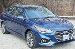  ?? JIL MCINTOSH / DRIVING.CA ?? The 2018 Hyundai Accent GLS is an affordable update of the company’s entry-level sedan, Jil McIntosh writes.