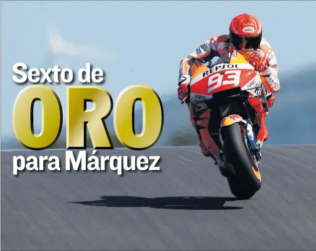  ??  ?? Marc Márquez controla su moto
en el circuito de Portimao.