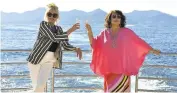  ?? FOX SEARCHLIGH­T ?? Joanna Lumley, left, and Jennifer Saunders raise a toast to the high life in “Absolutely Fabulous.”