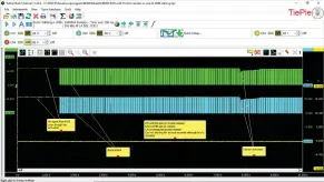  ??  ?? ATS scope recording of the communicat­ion wire between the EWS and DME on both ECUs.