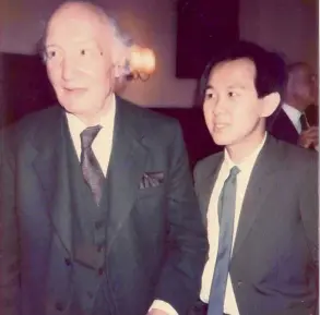  ??  ?? The writer with the legendary Lord Denning during his law student days in London. Denning quoted Fuller that ‘Be you ever so high, the law is above you’.