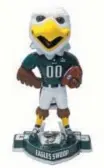  ??  ?? The Philadelph­ia Eagles mascot Swoop is expected to be among the top three sellers from this bobblehead series.