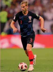  ??  ?? Ivan Strinic, 31 anni, con la Croazia nella semifinale mondiale ●