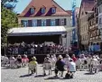  ?? Foto: Gerhard Bühler ?? Die Kadeltshof­er Musiker mussten für ihr Paradekonz­ert auf eine andere Bühne ausweichen.