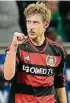  ??  ?? Stefan Kießling: 162 Tore für Bayer 04.