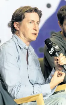  ?? WENN.COM ?? Director David Gordon Green speaks at the Stronger press conference during the 42nd Toronto Internatio­nal Film Festival in Toronto, Saturday.