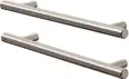  ??  ?? GoodHome Annatto brushed nickel effect steel bar cabinet handles, £6 for two, B&Q